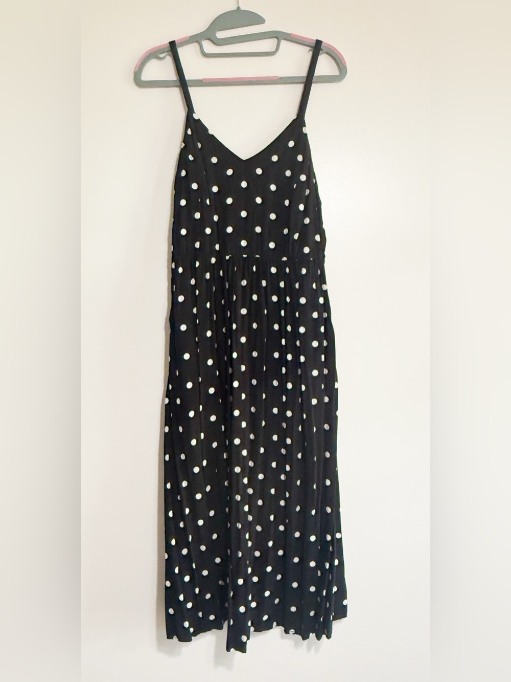 Old Navy Cami Black Polka Dot Dress